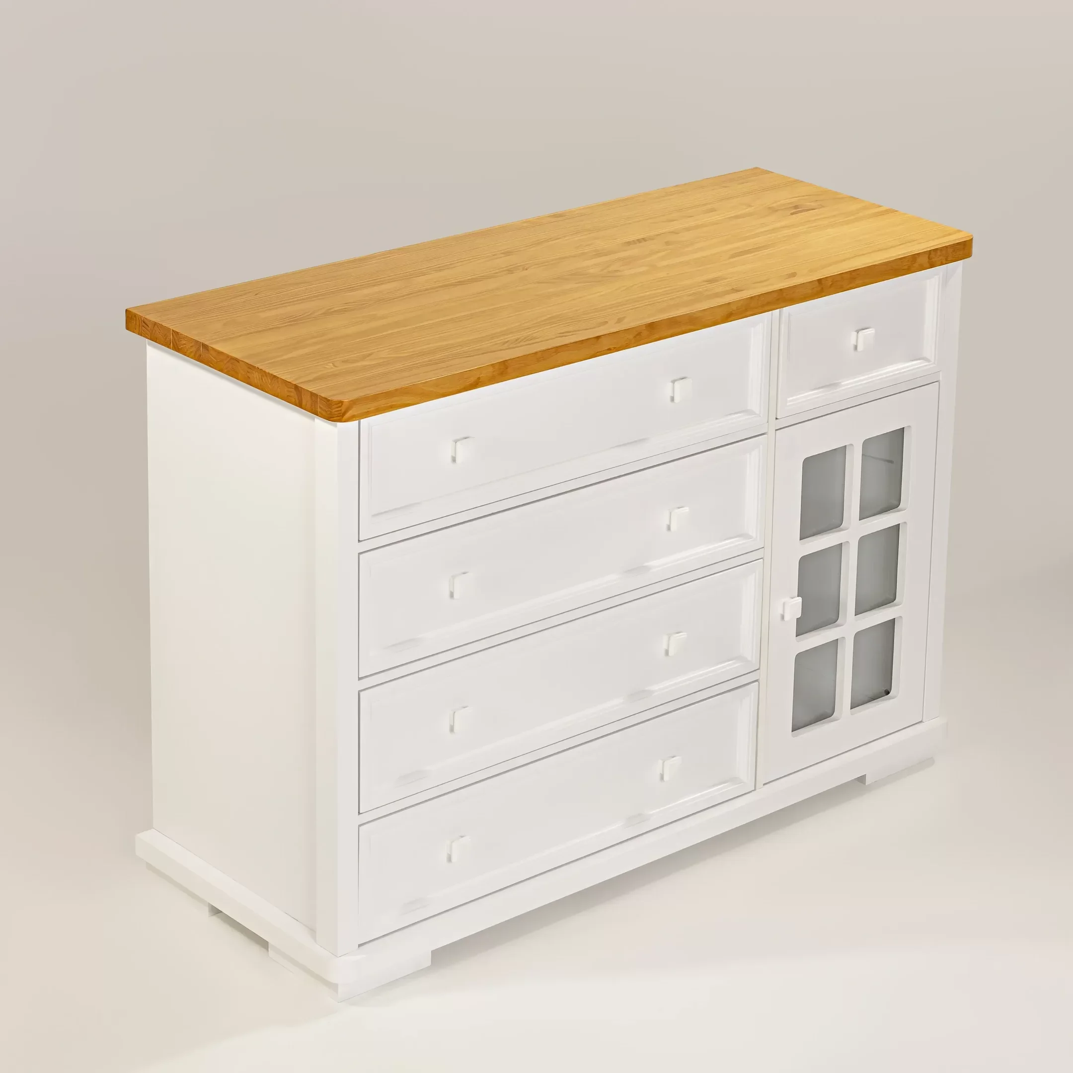 Cômoda Infantil Encanto 5 Gavetas com Porta de Vidro - 8
