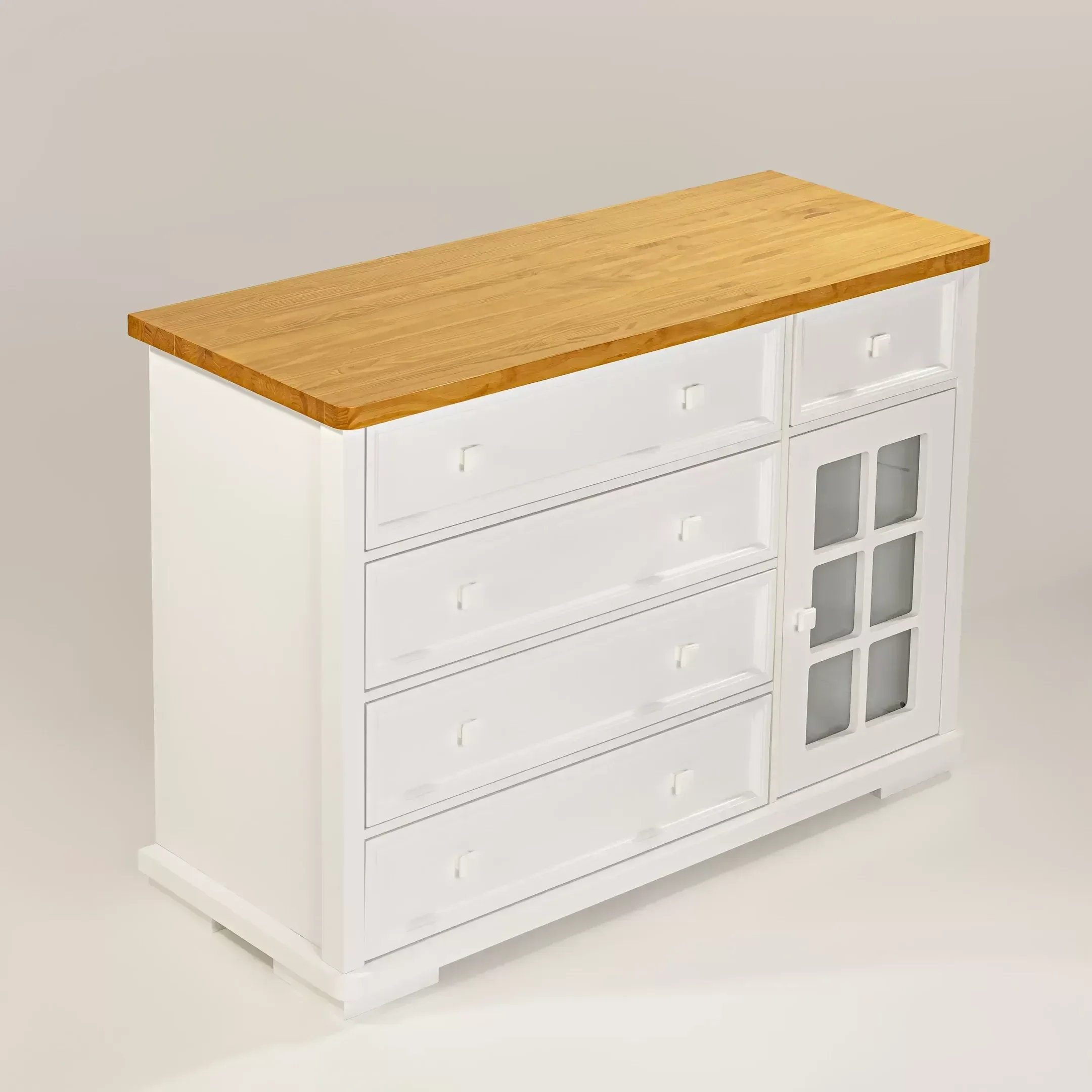 Ver imagem 6 de Cômoda Infantil Encanto 5 Gavetas com Porta de Vidro