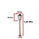 Ver imagem 2 de Luminária Poste Jardim Colonial Sextavado P5 Ouro velho