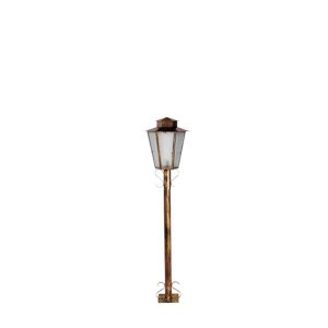 Luminária Poste Jardim Colonial Sextavado P5 Ouro velho