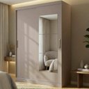 Ver imagem 1 de Guarda-Roupa 2 Portas com Espelho Araçá CabeCasa MadeiraOriginals Cinza/Fendi