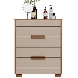 Cômoda Dhara 4 Gavetas Carvalho Fendi Moval - 4