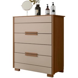 Cômoda Dhara 4 Gavetas Carvalho Fendi Moval - 1