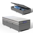 Ver imagem 2 de Cama Box Baú com Colchão Gazin de Molas Ensacadas One Face Air Up Solteiro 88cm