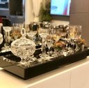 Ver imagem 5 de Bandeja Decorativa Preta Vidro Decoração Luxo 40x25