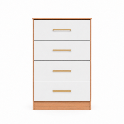 Cômoda 4 Gavetas Smart Freijó/Branco