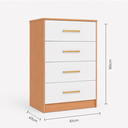 Ver imagem 5 de Cômoda 4 Gavetas Smart Freijó/Branco