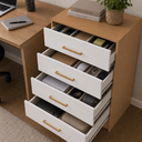 Ver imagem 6 de Cômoda 4 Gavetas Smart Freijó/Branco