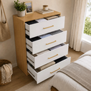 Ver imagem 7 de Cômoda 4 Gavetas Smart Freijó/Branco
