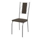 Ver imagem 5 de Kit 2 Cadeiras Cromada Sala Jantar 2c076cr Corino Kappesberg Marrom