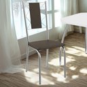 Ver imagem 2 de Kit 2 Cadeiras Cromada Sala Jantar 2c076cr Corino Kappesberg Marrom