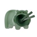 Ver imagem 2 de Kit Refeição Infantil Prato Talheres Tijelinha Criança Bebê Papinha Verde