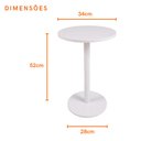 Ver imagem 4 de Conjunto de Mesinhas Redondas Laterais Branca para Decorar Apoiar em Salas Quartos Hall Consultórios