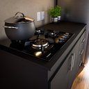 Ver imagem 5 de Balcão em Mdp para Cooktop 1,20m 5 Bocas 2 Portas e 3 Gavetas Turim - Lojas Movelove