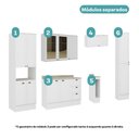 Ver imagem 4 de Armário de Cozinha Completa com Balcão Milla Stellar Carraro Branco
