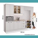Ver imagem 7 de Armário de Cozinha Completa com Balcão Milla Stellar Carraro Branco
