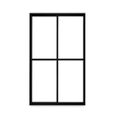 Ver imagem 1 de Porta Sacada 2 Folhas Aluminio Preto C/ Trinco 2,10x1,50