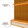Painel Com Rack Com Rodízios Para Tv 85 Polegadas Naturale Off White Sion Shop Jm - 3