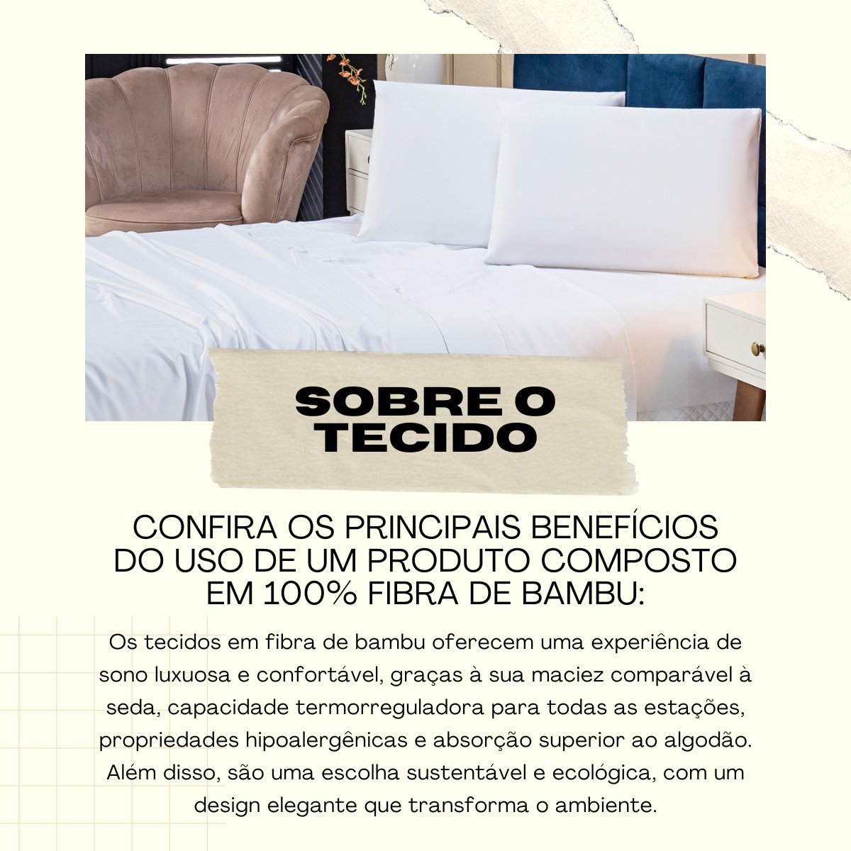 Jogo de Cama Lençol Eternity Bamboo Branco com Fronhas QUEEN 04 Peças - Tecido Liso Percal 400 Fios  - 5