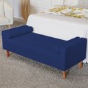 Ver imagem 2 de Recamier Baú Félix Solteiro 100 cm Suede - Doce Sonho Móveis ML/R1/FELIX/100/B/S Azul Marinho