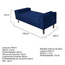 Ver imagem 5 de Recamier Baú Félix Solteiro 100 cm Suede - Doce Sonho Móveis ML/R1/FELIX/100/B/S Azul Marinho