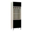 Ver imagem 1 de Paneleiro 70 Cm Duplo Nicho Luci Legno Crema Com Preto Tx
