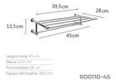 Ver imagem 3 de Toalheiro Rack 45 Cm Inox - Kromus Rd0110-45