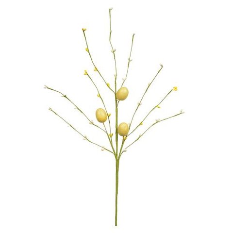Galho Decorativo C/ovos (amarelo) 65cm