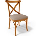 Ver imagem 3 de Kit 02 Cadeiras Para Sala de Jantar e Estar Living Estofada Ávila L02 Linho Bege Escuro - Lyam Lyam
