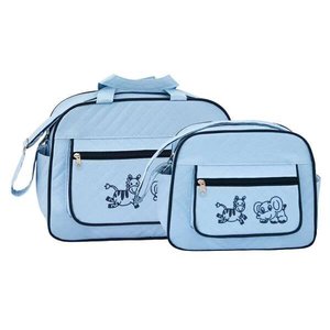 Conjunto de Bolsa Maternidade Dijon Safari Azul Bebê