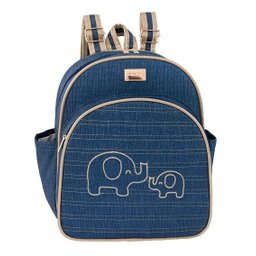 Mochila Maternidade Milão Elefante Matelassê Marinho - 1
