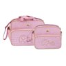 Conjunto de Bolsa Maternidade Milão Elefante Matelassê Rosa Bebê - 1
