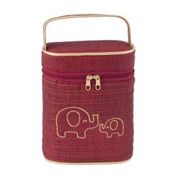 Frasqueira Nécessaire Milão Elefante Matelassê Vermelho - 1