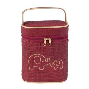 Frasqueira Nécessaire Milão Elefante Matelassê Vermelho