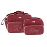 Conjunto de Bolsa Maternidade Milão Elefante Matelassê Vermelho - 1