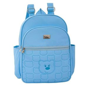 Mochila Maternidade Grande Prada Urso Azul Bebê