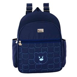 Mochila Maternidade Grande Prada Urso Marinho - 1