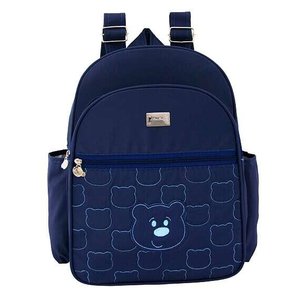 Mochila Maternidade Grande Prada Urso Marinho