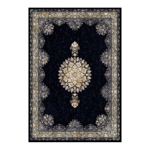 Tapete Persa Iraniano Azul Escuro Ideal para Sala Quarto e Hall de Entrada 2,00x3,00cm
