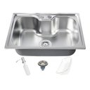 Ver imagem 3 de Kit Cuba Cozinha Gourmet Aço Inox Acessorios 50x40 e Torneira Extensível Brinovar