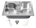 Ver imagem 3 de Kit Cuba Cozinha Gourmet Aço Inox Acessorios 50x40 e Torneira Extensível Brinovar