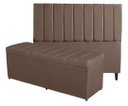 Ver imagem 1 de Kit de Quarto Roma Cabeceira de Cama Box e Calçadeira Baú Queen 160 Cm Suede Marrom Eli Móveis e Dec