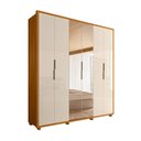 Ver imagem 3 de Guarda-Roupa Casal 6 Portas 4 Gaveta 100% MDF 2 Portas com Espelho e Pés Matisse