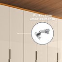 Ver mais imagens de Guarda-Roupa Casal 6 Portas 4 Gaveta 100% MDF 2 Portas com Espelho e Pés Matisse Marrom/Cinamomo/Off White