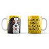 Caneca Cavalier - Tricolor - Branco e preto - 325ml - Cerâmica - Petquadros - Pet quadros - 1