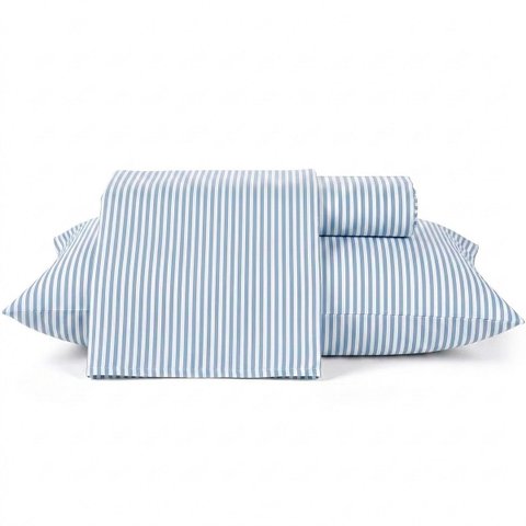 Jogo de Cama Solteiro Harmonia 3 Peças 100% Algodão Teka Cor Azul