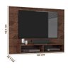 Painel para Tvs até 49 Polegadas 1,20m New Slim Zanzini Jacarandá - 4