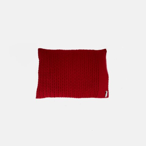 Porta Travesseiro de Tricot Neville - Vermelho Queimado Blue Gardenia