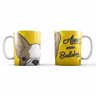 Caneca Bulldog Francês - Fulvo e branco - 325ml - Cerâmica - Petquadros - 1