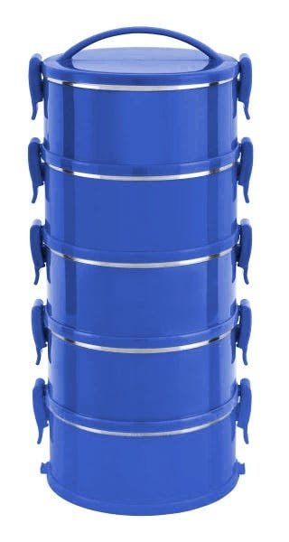Marmita Termoprática Azul Conjunto 5 Unidades - 1